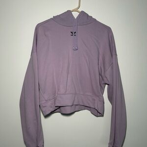 Adidas Women's Purple Cropped Hoodie